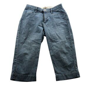 Lee Womens Capri Jeans Size 4P Straight Leg Blue Denim Casual Classic Summer